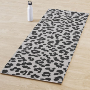 Graues Asche Leopard Cheetah Animal Print Muster Yogamatte