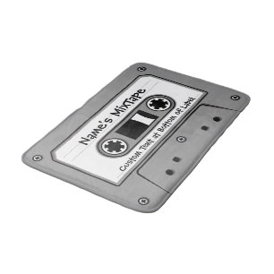 Graues Audio-Kassettenband Badematte