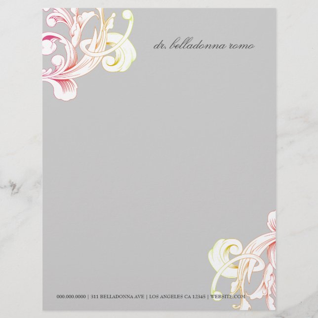 graues Aufflackern des Laub-311-Vivid Briefbogen (Vorderseite)