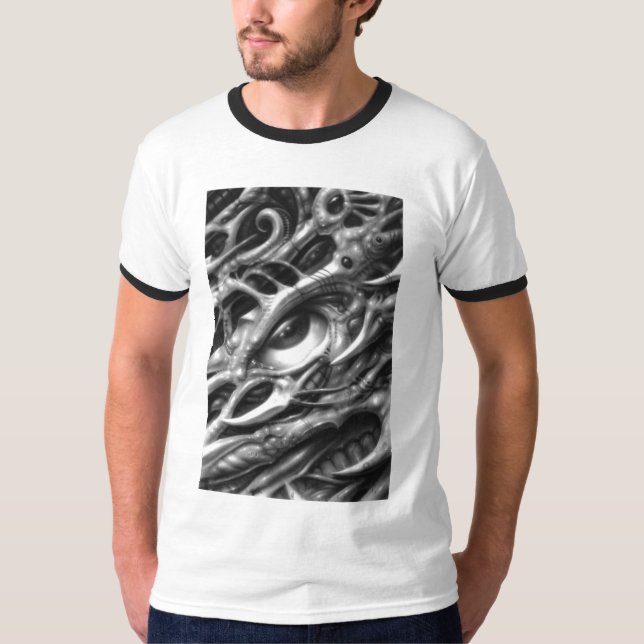 GRAUES AUGEN-MECH SHIRT (Vorderseite)