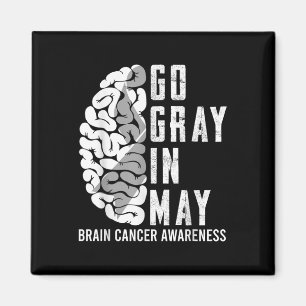 Graues Band im Mai Gehirntumor Magnet