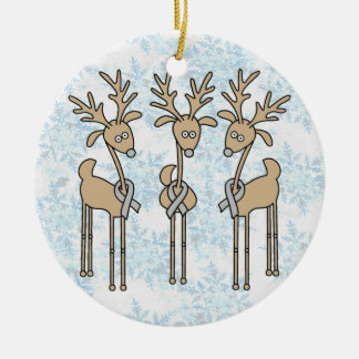 Graues Band-Ren (Diabetes) Keramikornament