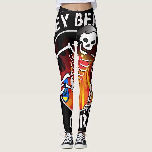 Graues Barett-Unisexstrumpfhosen Leggings (Vorderseite)