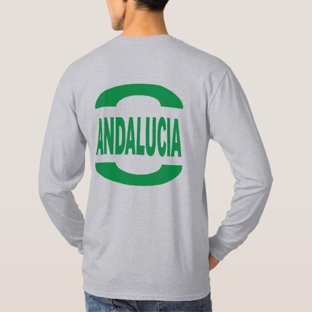 Graues basisches T-Shirt DESIGN ANDALUCIA (Rückseite)