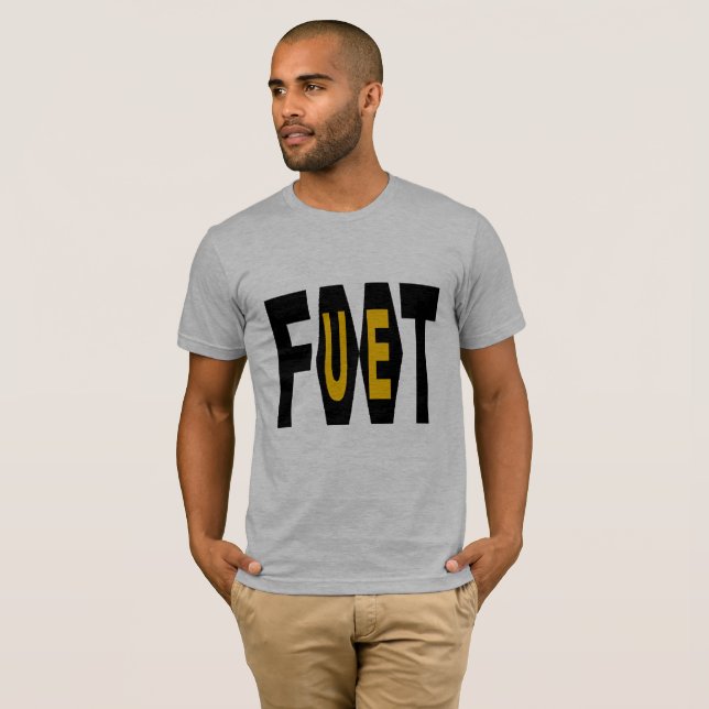 Graues basisches T-Shirt Design FOOT UE (Vorne ganz)