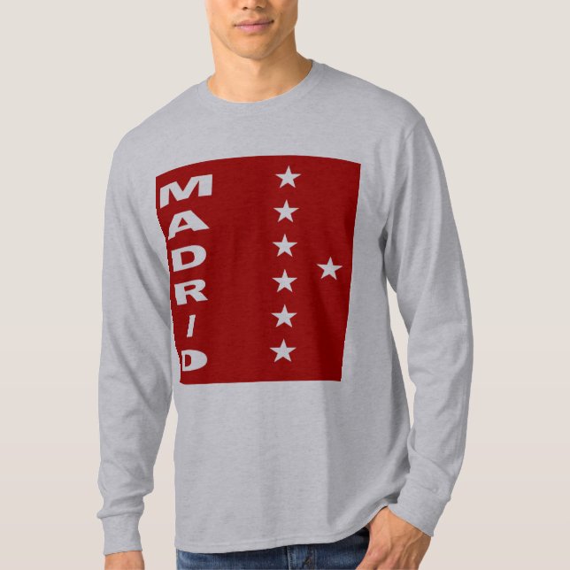 Graues basisches T-Shirt MADRID 7 ETOILES (Vorderseite)
