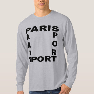 Graues basisches T-Shirt PARIS SPORT