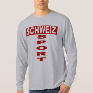 Graues basisches T-Shirt SCHWEIZ SPORT