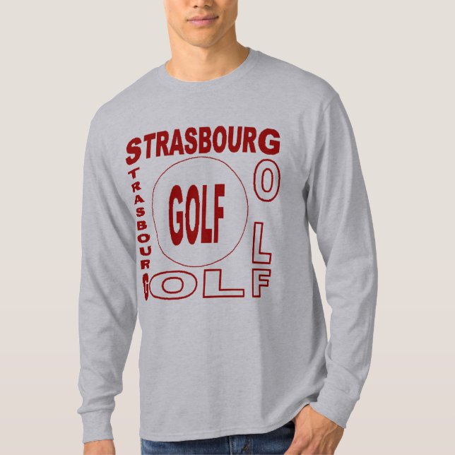 Graues basisches T-Shirt STRASSBURG GOLF (Vorderseite)