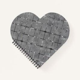 Graues Bild in Rechteck, Helligkeitsdraht untertei Notizbuch