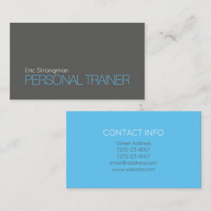 Graues Blau des modernen mutigen Duotones Visitenkarte