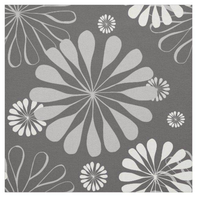 graues Blumengewebe Stoff (Muster)