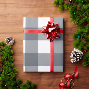 Graues Buffalo Kariert Wrapping Paper Geschenkpapier