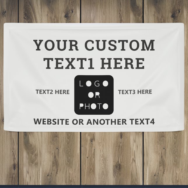 Graues Business Logo Foto Einfache Banner (Von Creator hochgeladen)