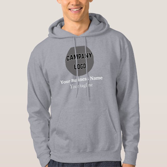 Graues Business Sweatshirt mit Logo hinten (Vorderseite)