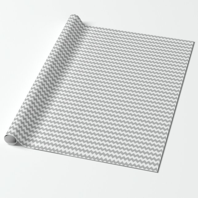 Graues Chevron-Geschenkpapier Geschenkpapier (Ungerollt)