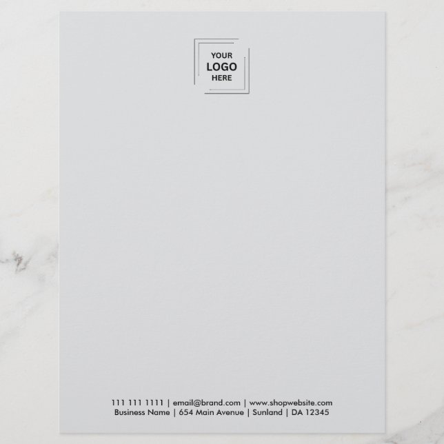 Graues Corporate Business Briefkopf Design (Vorderseite)