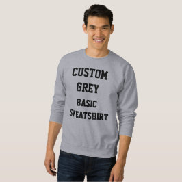 GRAUES die BASIC-SWEATSHIRT der kundenspezifischen Sweatshirt