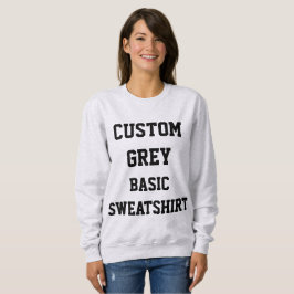 GRAUES die BASIC-SWEATSHIRT der kundenspezifischen Sweatshirt