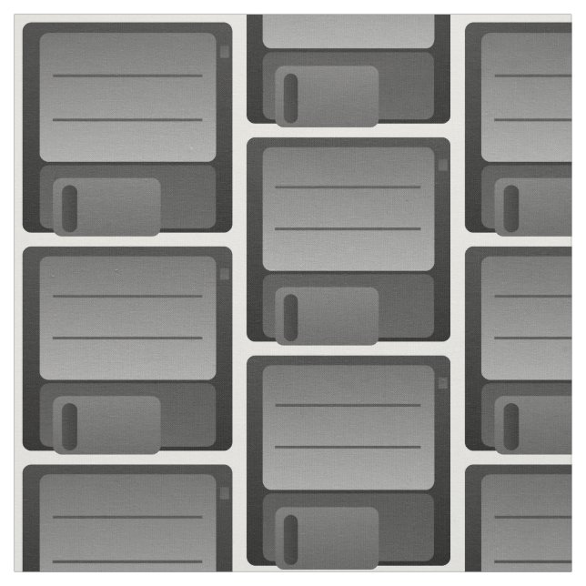 Graues Diskettenmuster Stoff (Muster)