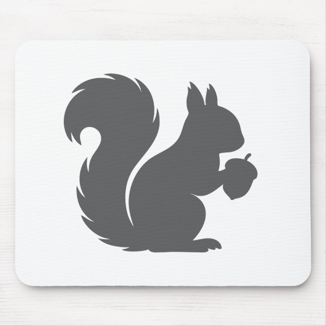 Graues Eichhörnchen auf weißem Hintergrund Mousepad (Vorne)