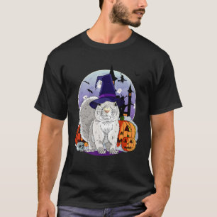 Graues Eichhörnchen Niedliches Halloween Hexenkürb T-Shirt