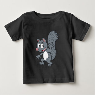 Graues Eichhörnchen-Wellenartig bewegen Baby T-shirt