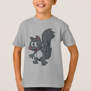 Graues Eichhörnchen-Wellenartig bewegen T-Shirt