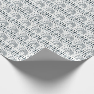 Graues Elefant-Entwurfs-Packpapier Geschenkpapier