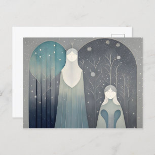 Graues Familienportrait, Postkreuzung Postkarte