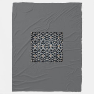 Graues Fashion Fleece Blanket, groß