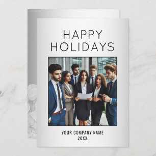 Graues Firmenlogo Feiertagskarte