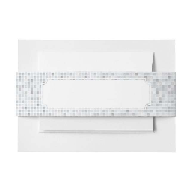 Graues Fliesen-Muster Einladungsbanderole (Vorderseite Beispiel)