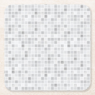 Graues Fliesen-Muster Rechteckiger Pappuntersetzer