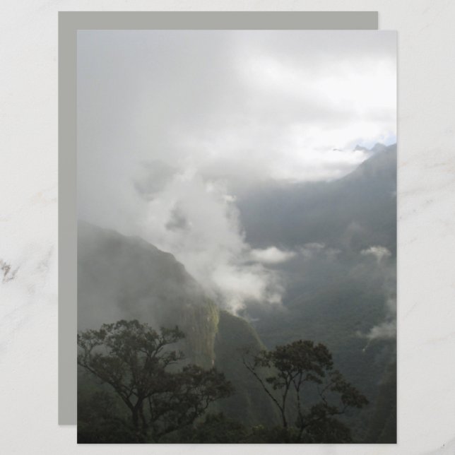 Graues Foggy Clouds Scrapbook (Vorne/Hinten)