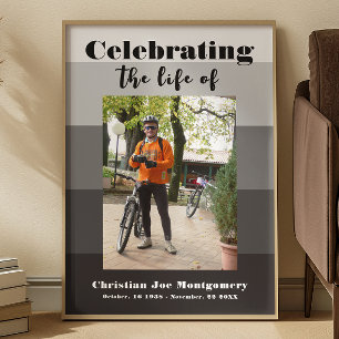 Graues Foto Den Lebensgedenkgottesdienst Poster