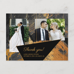 Graues Foto für die Hochzeit in Acrylgold Postkarte