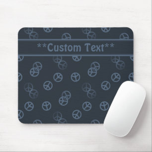 Graues Friedenszeichen mit benutzerdefiniertem Tex Mousepad
