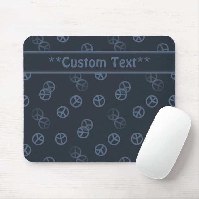 Graues Friedenszeichen mit benutzerdefiniertem Tex Mousepad (Mit Mouse)