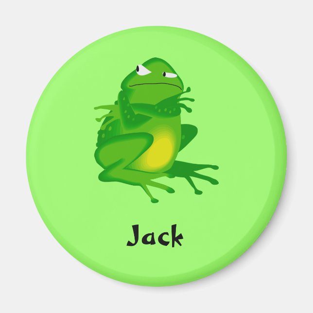 graues Froschmagen Magnet (Vorne)