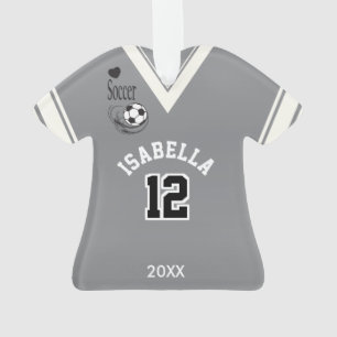 Graues Fußball-Shirt Ornament