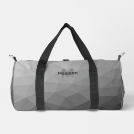 Graues geometrisches Maschenmuster Duffle Bag
