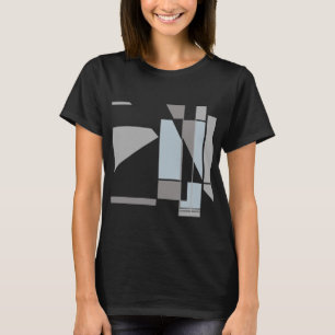 Graues geometrisches MCM-Muster mit abstraktem Kun T-Shirt