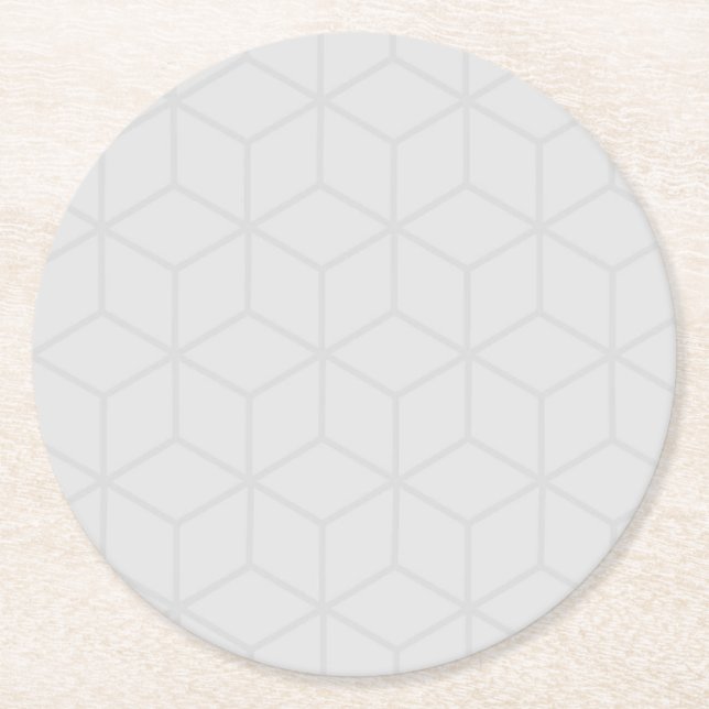 Graues geometrisches Untersetzer Set (Vorderseite)