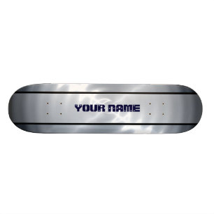 Graues glänzendes Edelstahl-Metall 4 Skateboard