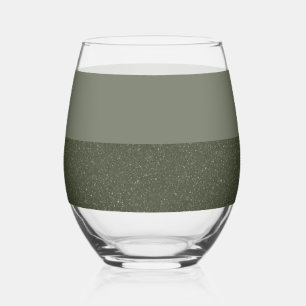 Graues Glas mit zwei Tonen Moos