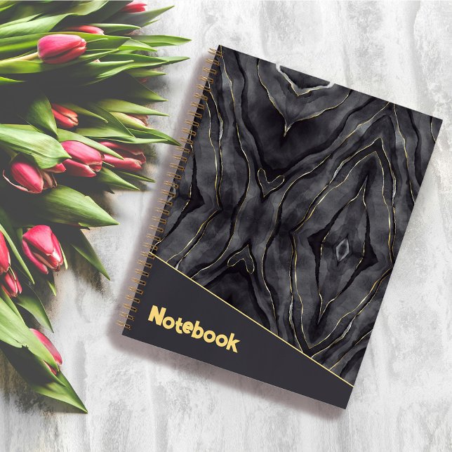 Graues, goldfarbenes Notebook Notizbuch (Von Creator hochgeladen)