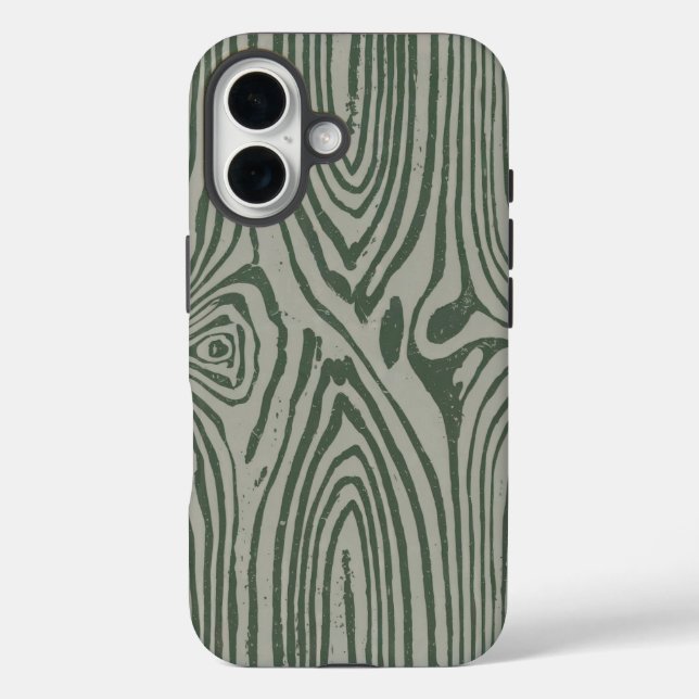 Graues grünes iPhone 16 Fall Case-Mate iPhone Hülle (Rückseite)