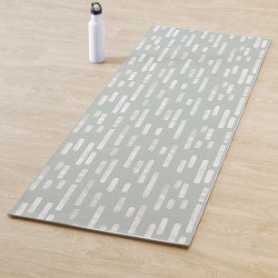 Graues, grünes und weißes, robustes Linienmuster Yogamatte