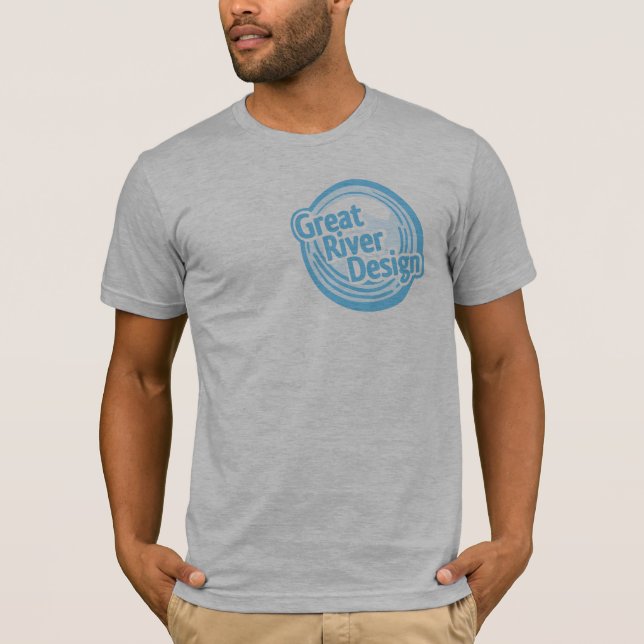 graues Heide-Shirt grd-Logo T-Shirt (Vorderseite)
